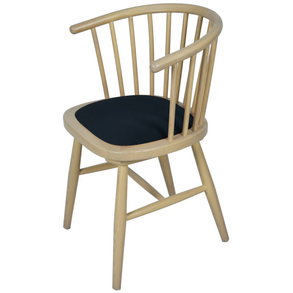 Bruges Upholstered Dining Carver Chair - Dark Grey Pad
