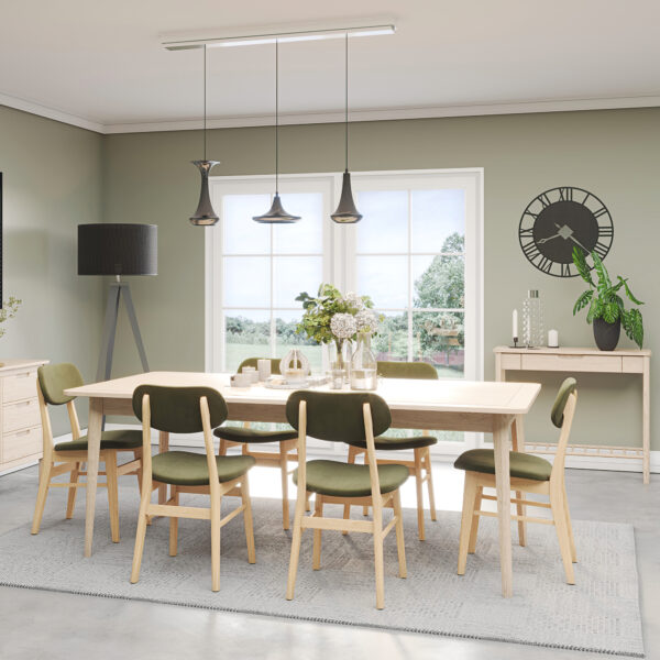 Bruges Upholstered Dining Chair - Green Pad | Fully Assembled