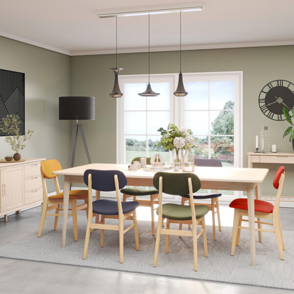Bruges Upholstered Dining Chair - Green Pad | Fully Assembled