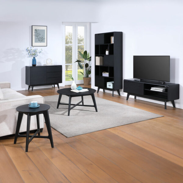 Harrington Round Coffee Table - Black | Assembly Required