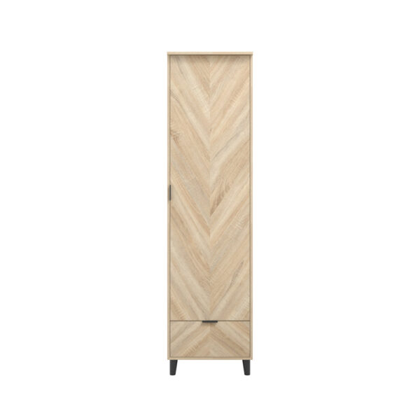 Bergen Chevron 1 Door Wardrobe | Assembly Required