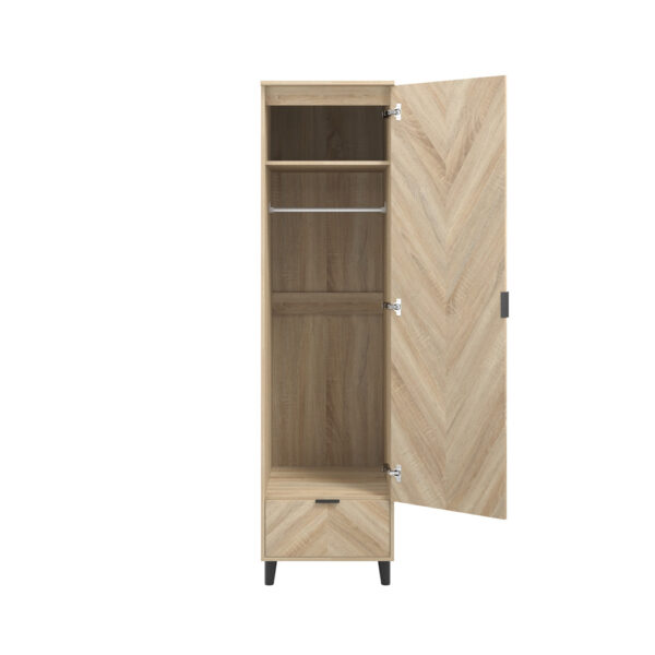 Bergen Chevron 1 Door Wardrobe | Assembly Required