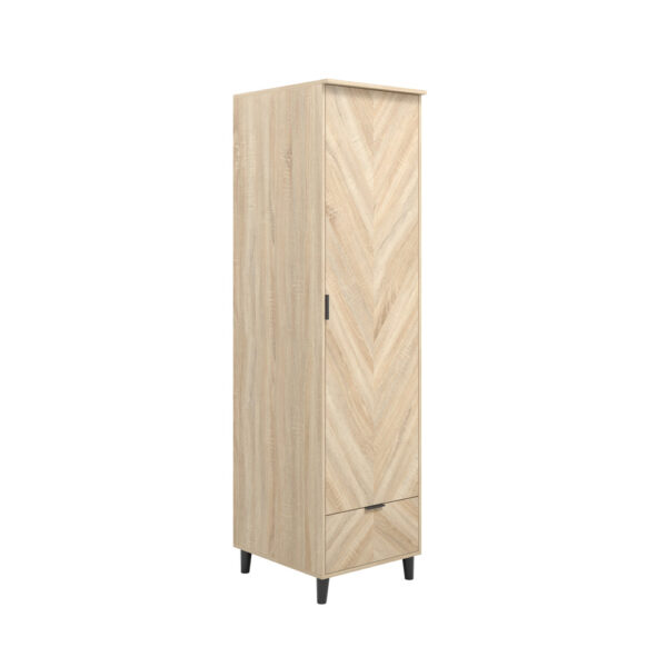 Bergen Chevron 1 Door Wardrobe | Assembly Required