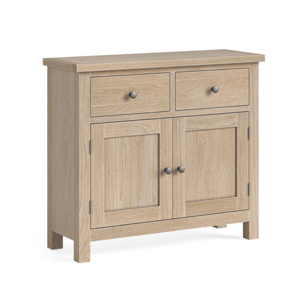 Oaktide Medium Sideboard - Oak - White Wash | Fully Assembled