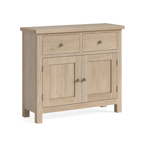 Oaktide Medium Sideboard - Oak - White Wash | Fully Assembled