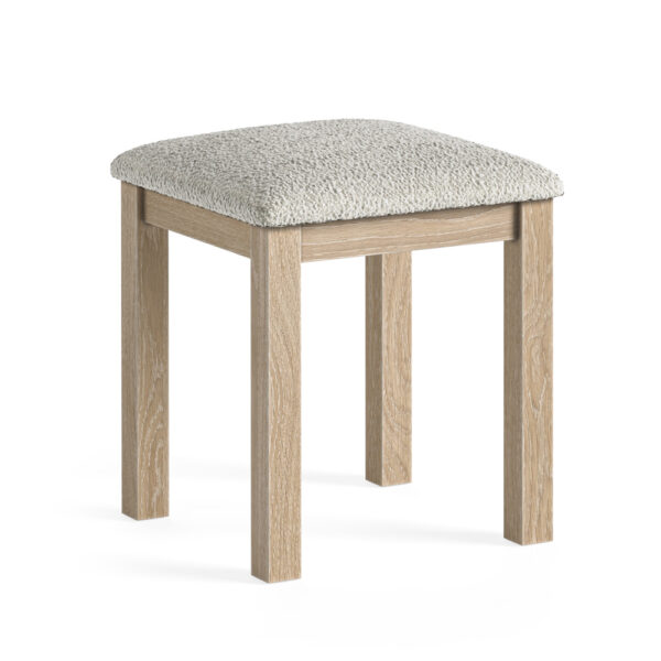 Oaktide Stool - Oak - White Wash | Assembly Required