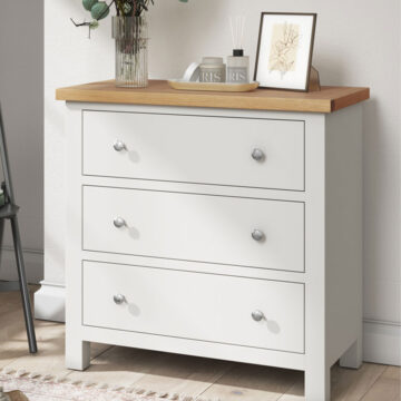 Westcliffe White Chest of 3 Drawers | Assembled
