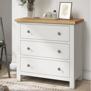 Bowness White Chest of 3 Drawers | Assembled