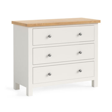 Bowness White Chest of 3 Drawers | Assembled