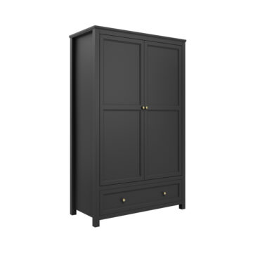 Saint Black 2 Door Wardrobe | Assembly Required