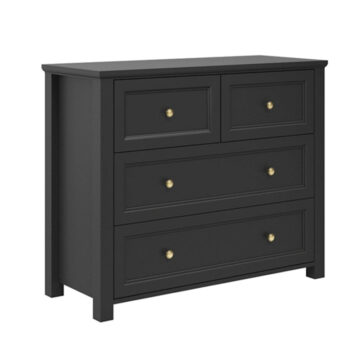 Saint Black 2 Over 2 Chest of Drawers | Assembly Required
