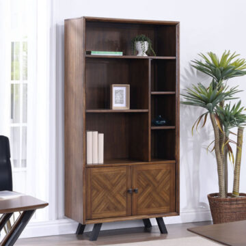 Niagra Large Bookcase 2 Doors - Oak | Assembly Required