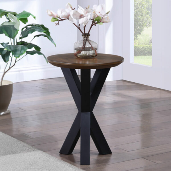 Niagra Round Lamp Table - Oak | Assembly Required