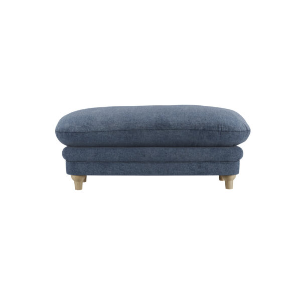 Indiana Footstool Denim Blue Weave | Assembly Required