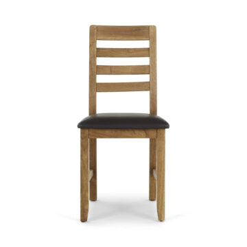 Kalmar Oak Dining Chair | Brown PU