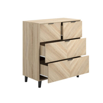 Bergen Chevron 4 Drawer Chest of Drawers