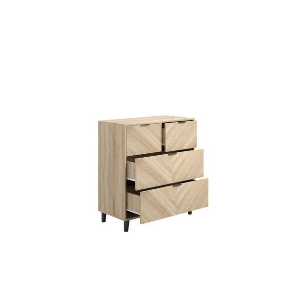 Bergen Chevron 4 Drawer Chest of Drawers | Assembly Required