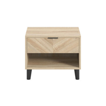 Bergen Chevron 1 Drawer Bedside Cabinet