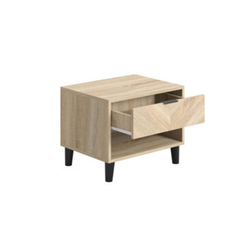 Bergen Chevron 1 Drawer Bedside Cabinet