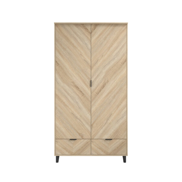 Bergen Chevron 2 Door Wardrobe | Assembly Required