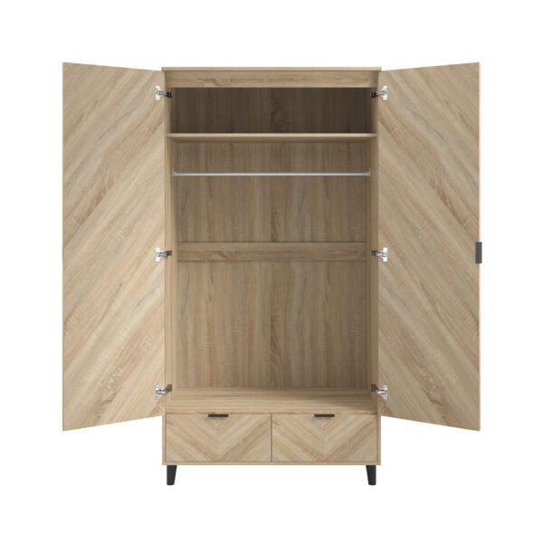 Bergen Chevron 2 Door Wardrobe | Assembly Required