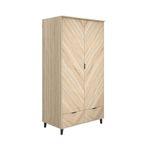 Bergen Chevron 2 Door Wardrobe | Assembly Required