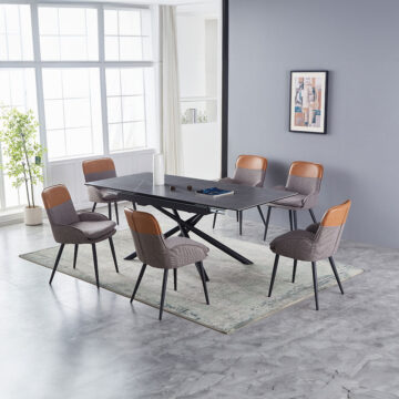 Redmond Light Grey & Tan Dining Chair