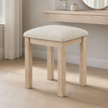 Oaktide Stool - Oak - White Wash