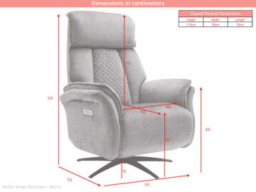 Hermes Swivel Elec Chair Dual Motor – Ocean Blue