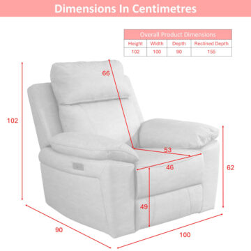 Thor Chair Electric Recliner – Dark Grey