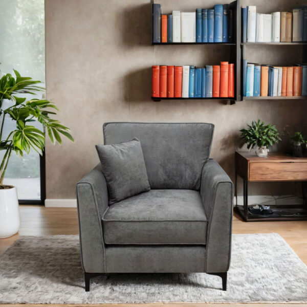 Charcoal Hampton Fabric Armchair | Kensington Grey