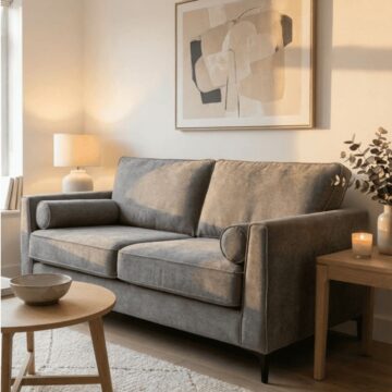 Charcoal Hampton 2 Seat Sofa | Kensington Grey