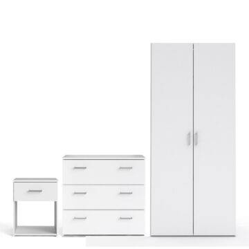Space 3 Piece Bedroom Set | White