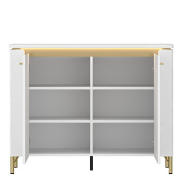 Cicero Alpine White Gloss 2 Door Sideboard