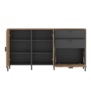 Rivendell 2 Door 1 Flap 2 Drawer Sideboard | Oak Finish