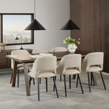 Whistler Rectanglar Dining Table in Smoked Oak