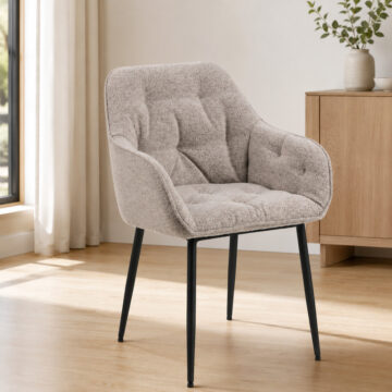 Anvil Monza Beige Dining Chair | Armrests