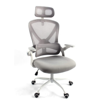 Saltburn Supreme Mesh Office Chair – White & Grey