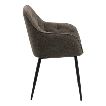 Anvil Taupe Dining Chair | Armrests