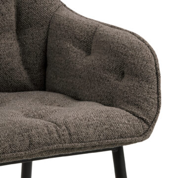 Anvil Taupe Dining Chair | Armrests