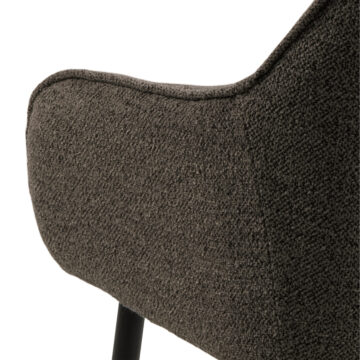 Anvil Taupe Dining Chair | Armrests