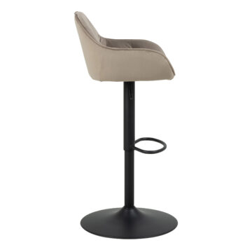 Anvil Pair of Beige Swivel Bar Stools with Height Adjustable Function