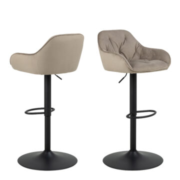 Anvil Swivel Bar Stool with Height Adjustable Function in Beige.