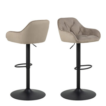 Anvil Swivel Bar Stool with Height Adjustable Function in Beige.