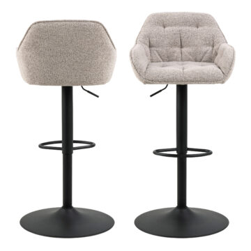 Anvil Swivel Bar Stool with Height Adjustable Function in Monza Beige.