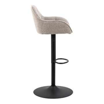 Anvil Pair of Monza Beige Swivel Bar Stools with Height Adjustable Function