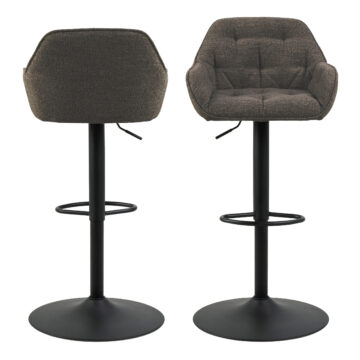 Anvil Swivel Bar Stool with Height Adjustable Function in Taupe.