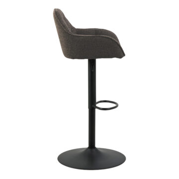 Anvil Pair of Taupe Swivel Bar Stools with Height Adjustable Function