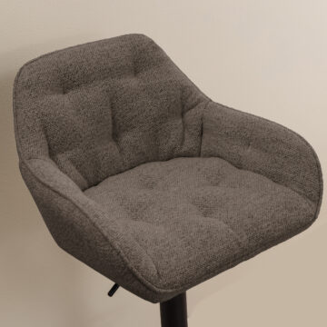 Anvil Pair of Taupe Swivel Bar Stools with Height Adjustable Function