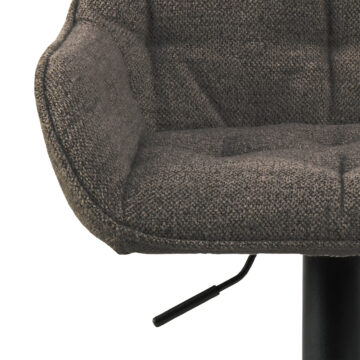 Anvil Pair of Taupe Swivel Bar Stools with Height Adjustable Function